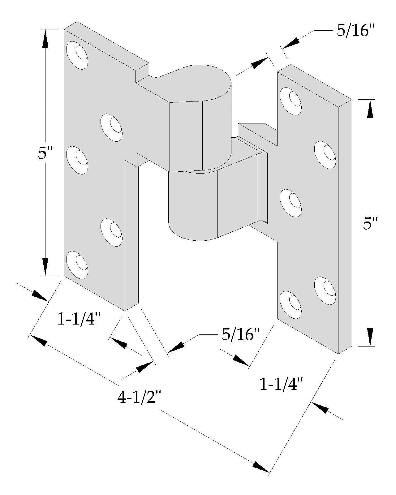 ABH L019 Intermediate Lead-Line Pivot - 3/4" Offset Stainless Steel