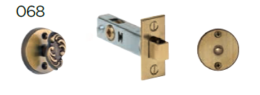 Omnia 068 Solid Brass Privacy Bolt Set