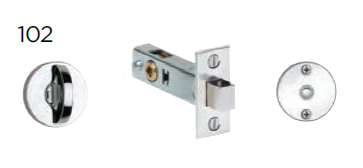 Omnia 102 Solid Brass Privacy Bolt Set