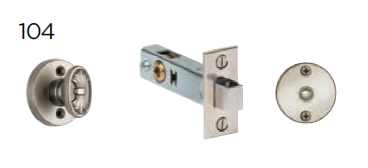 Omnia 104 Solid Brass Privacy Bolt Set