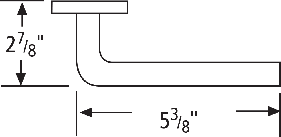 Omnia Style #11 Stainless Steel Door Lever