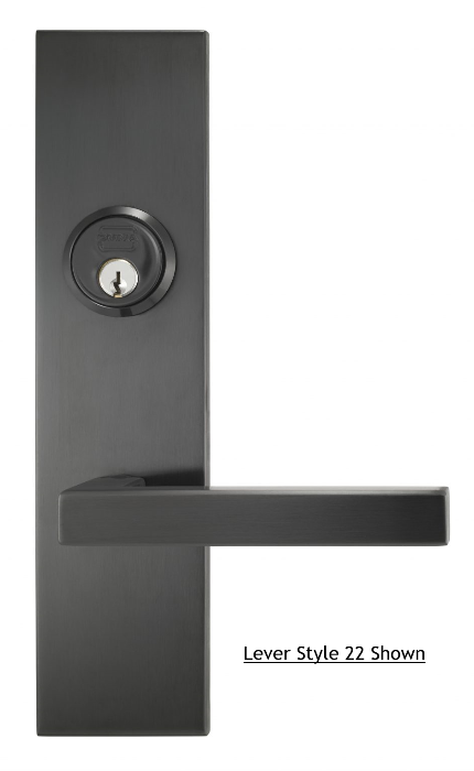Omnia 12 Series PVD Stainless Steel Mortise & Deadbolt Lockset
