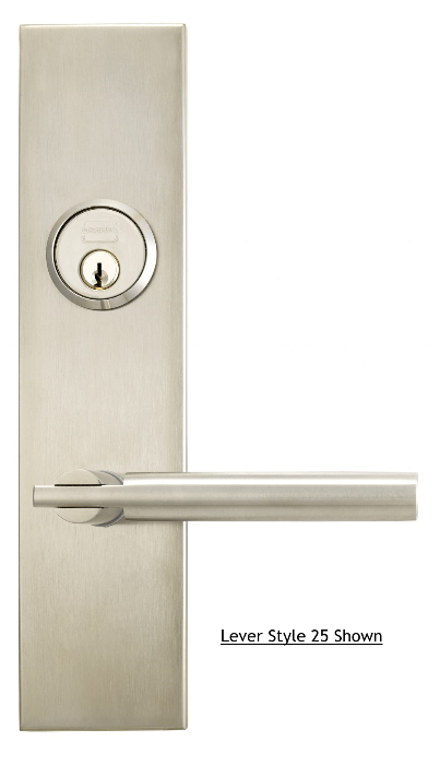 Omnia 12 Series PVD Stainless Steel Mortise & Deadbolt Lockset