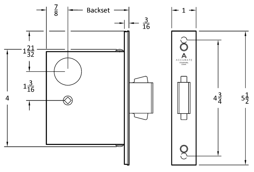 Accurate - Sliding Door Sets - 2001ADAP (Entry w/ M62 Indicator)