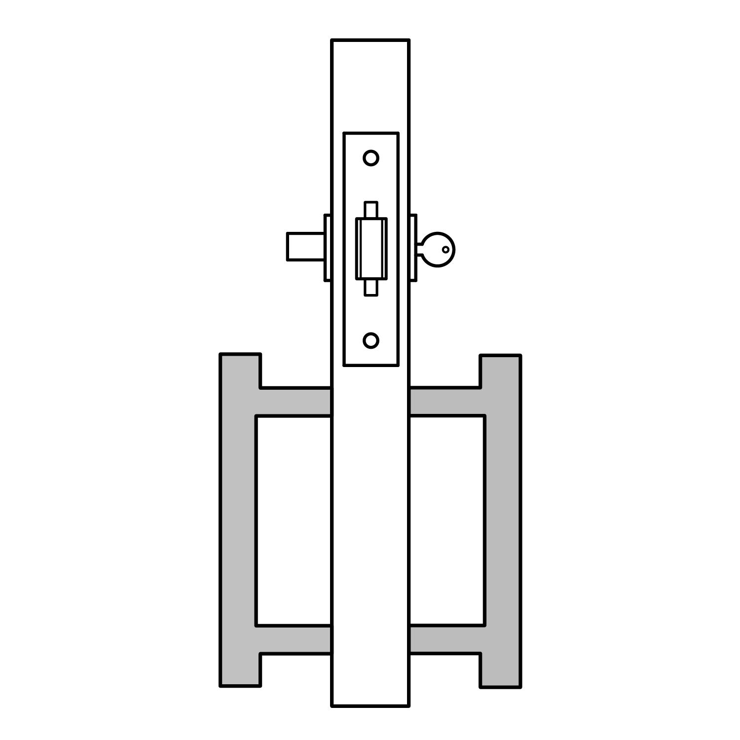 Accurate - Sliding Door Sets - 2001ADAP (Classroom Deadlock)