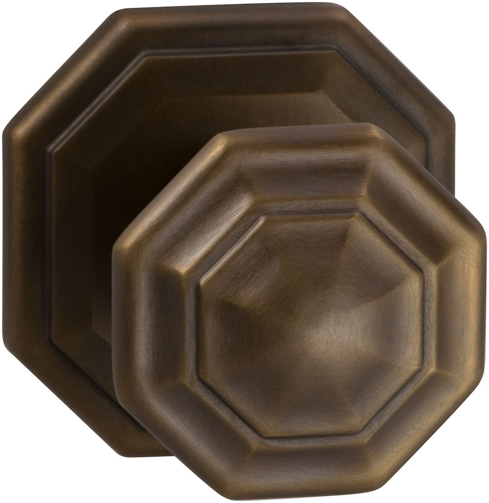 Omnia Style #201 Traditions Solid Brass Knob (with 101R Rose)