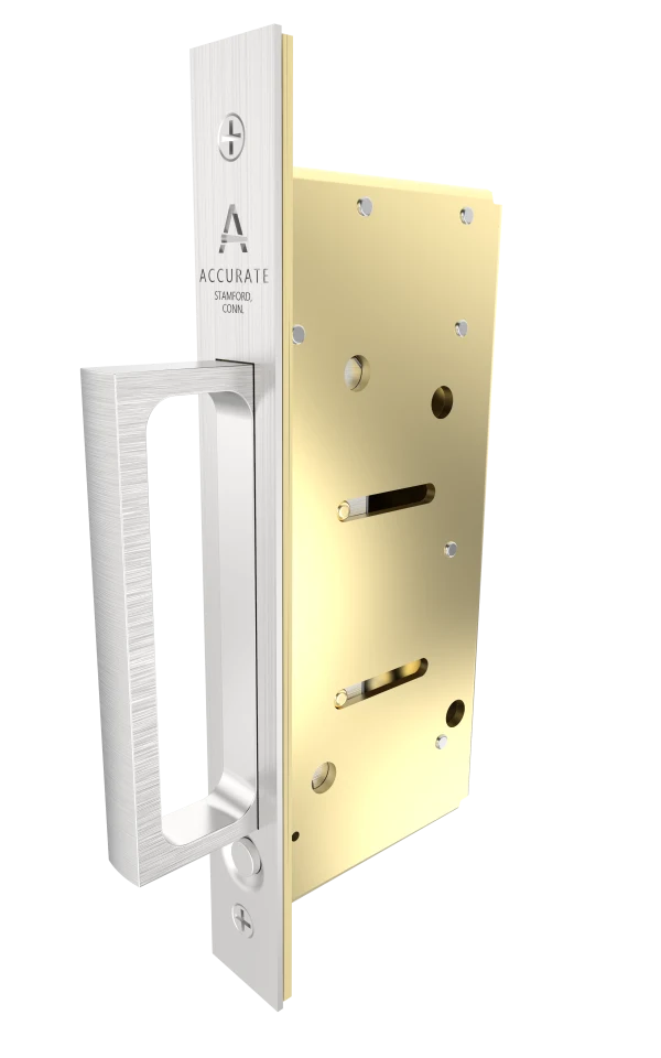 Accurate - Pocket Door Edge Pulls - 2011PDP Passage Edge Pull Large Bale (Lock Body Only)