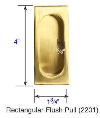 Emtek - Door Accessories - Rectangular Flush Pull