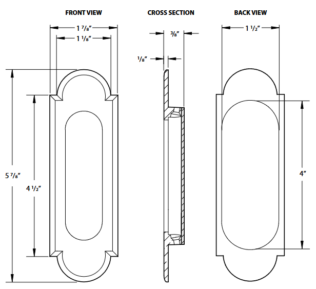 Emtek - Door Accessories - #8 Flush Pull