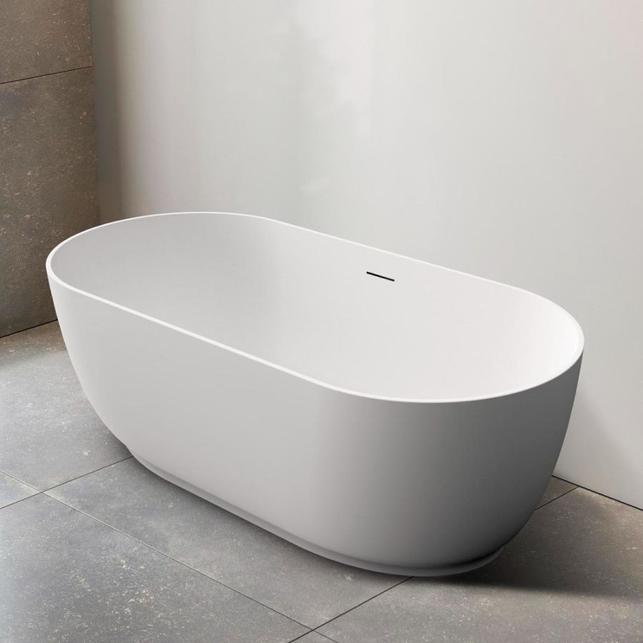 Maidstone - Matte White Acrylic Tubs - Persia Matte White Acrylic Contemporary Tub