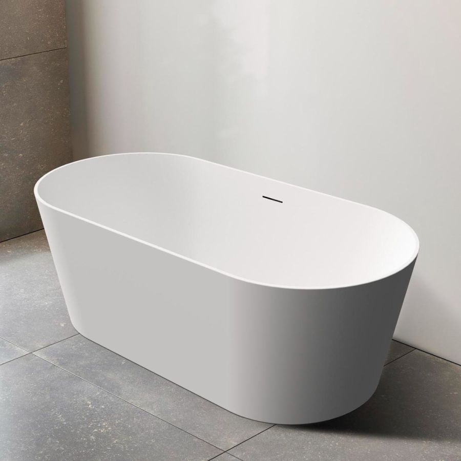 Maidstone - Matte White Acrylic Tubs - Jacob Matte White Acrylic Contemporary Tub