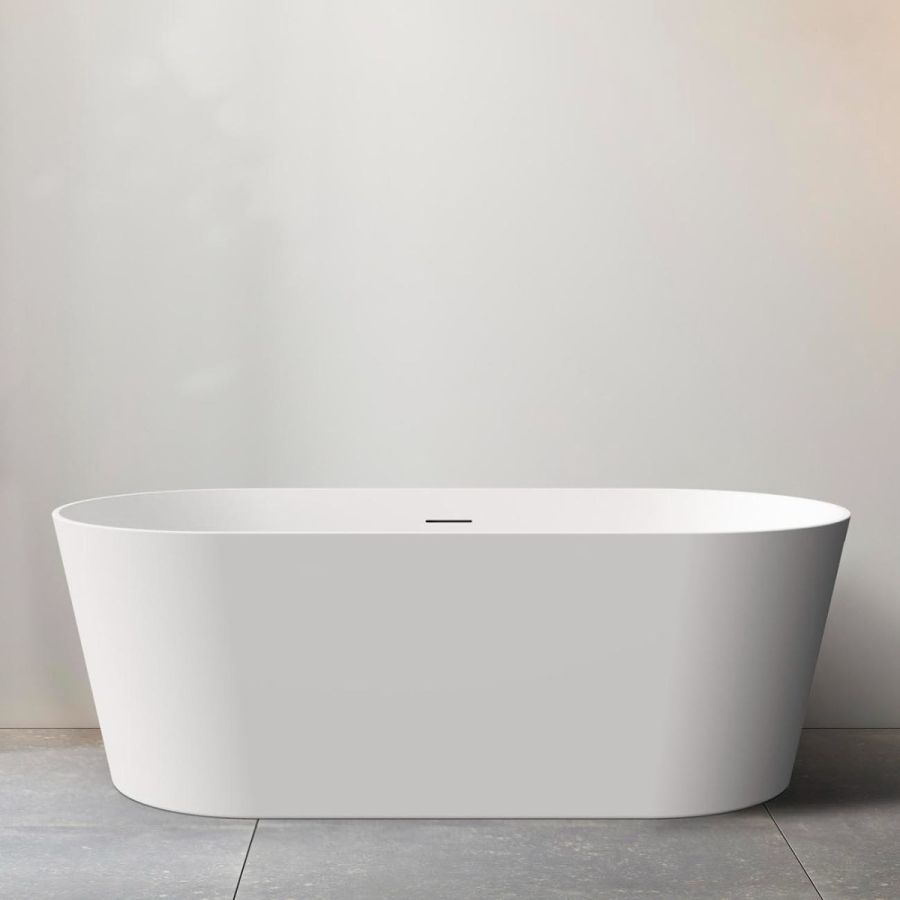 Maidstone - Matte White Acrylic Tubs - Jacob Matte White Acrylic Contemporary Tub