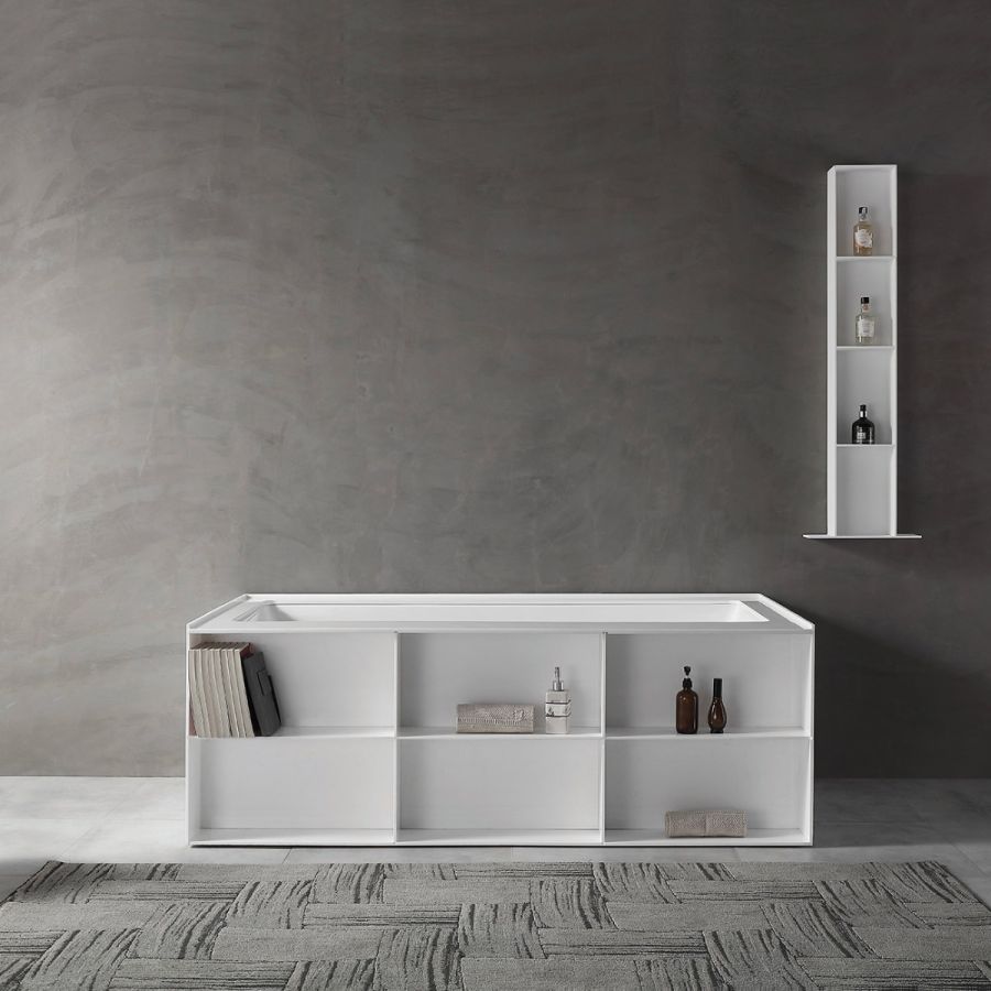 Maidstone - Freestanding Acrylic Tubs - Monty Shelved Acrylic Freestanding Tub