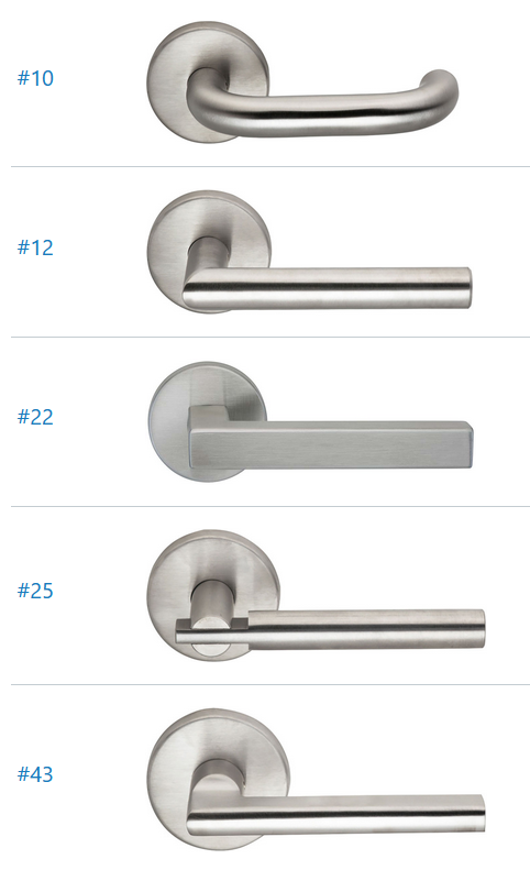 Omnia URBAN PVD Stainless Tubular Deadbolt Handleset