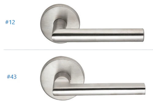 Omnia Urban Modern Stainless Steel Keyless Tubular Deadbolt Entrance Handleset Lockset powered by Level