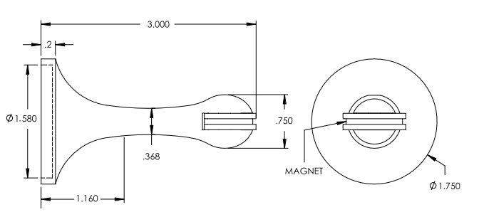 Emtek - Door Accessories - 3" Magnetic Door Stop & Holder