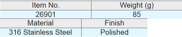 Sugatsune 26901 Stainless Steel Folding Ring Pull