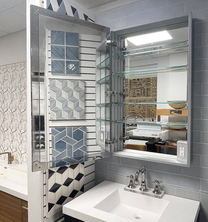 Sofia Medicine Cabinets - Metalika Narrow Collection - Single Door Medicine Cabinet (30" Height)