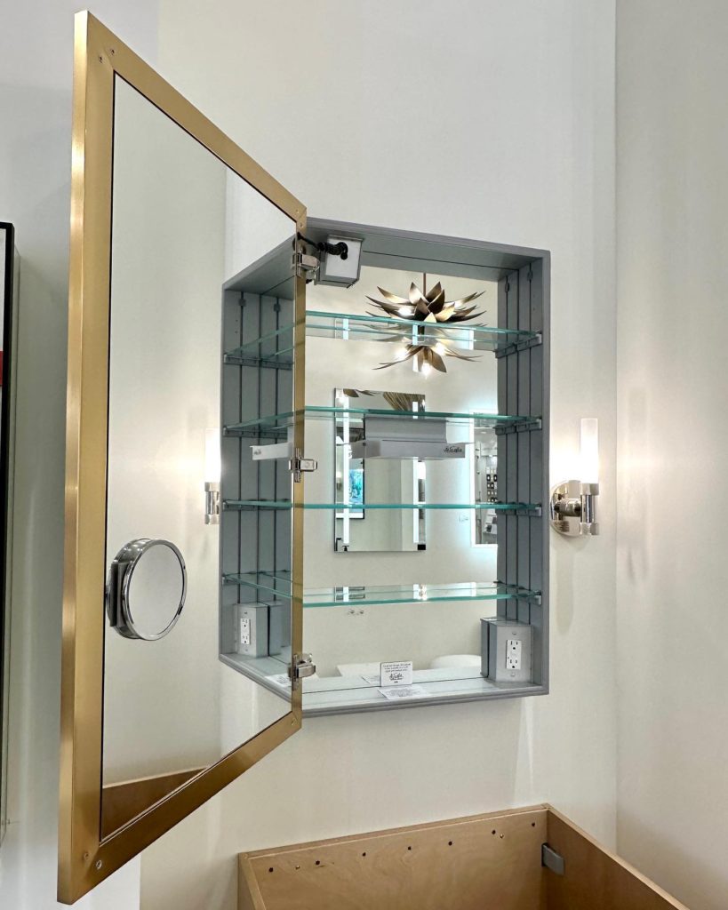 Sofia Medicine Cabinets - Valentina Collection - LED Framed/Frameless Single Door Medicine Cabinet (30" Height)