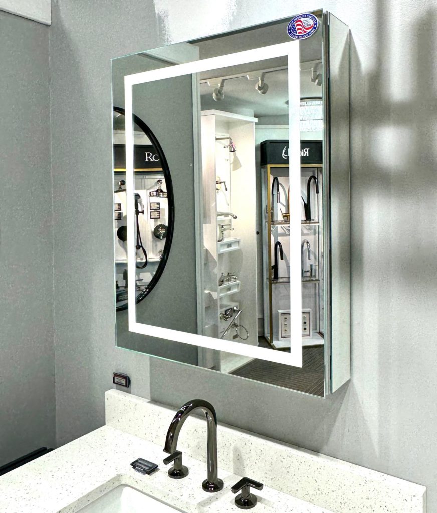 Sofia Medicine Cabinets - Valentina Collection - LED Framed/Frameless Single Door Medicine Cabinet (30" Height)
