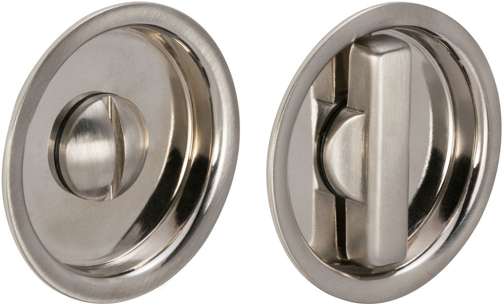 Omnia 3910S/3911S Solid Brass Pocket Door Lock & Trim