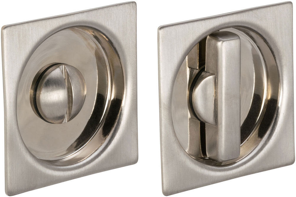 Omnia 3910S/3911S Solid Brass Pocket Door Lock & Trim