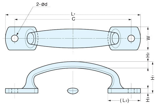 Sugatsune 3LC Stainless Steel Transom Handle Pull