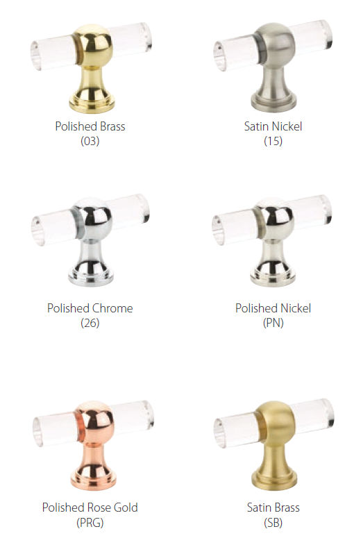 Schaub and Company - Lumiere Transitional Collection - Cabinet T-Knob