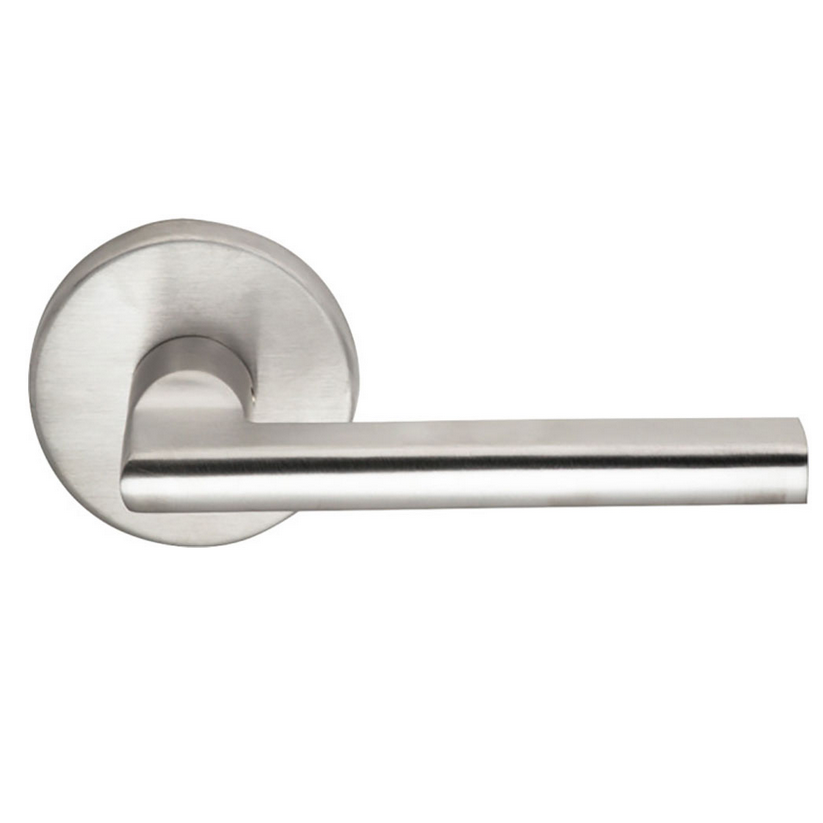 Omnia Metro Modern Stainless Steel Keyless Tubular Deadbolt Entrance Handleset Lockset powered by Level