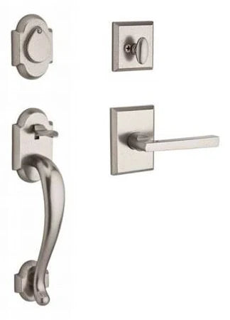 Baldwin - Reserve Collection - Tubular Entry Handlesets - Adirondack Sectional Handleset w/ Taper Lever & Rose