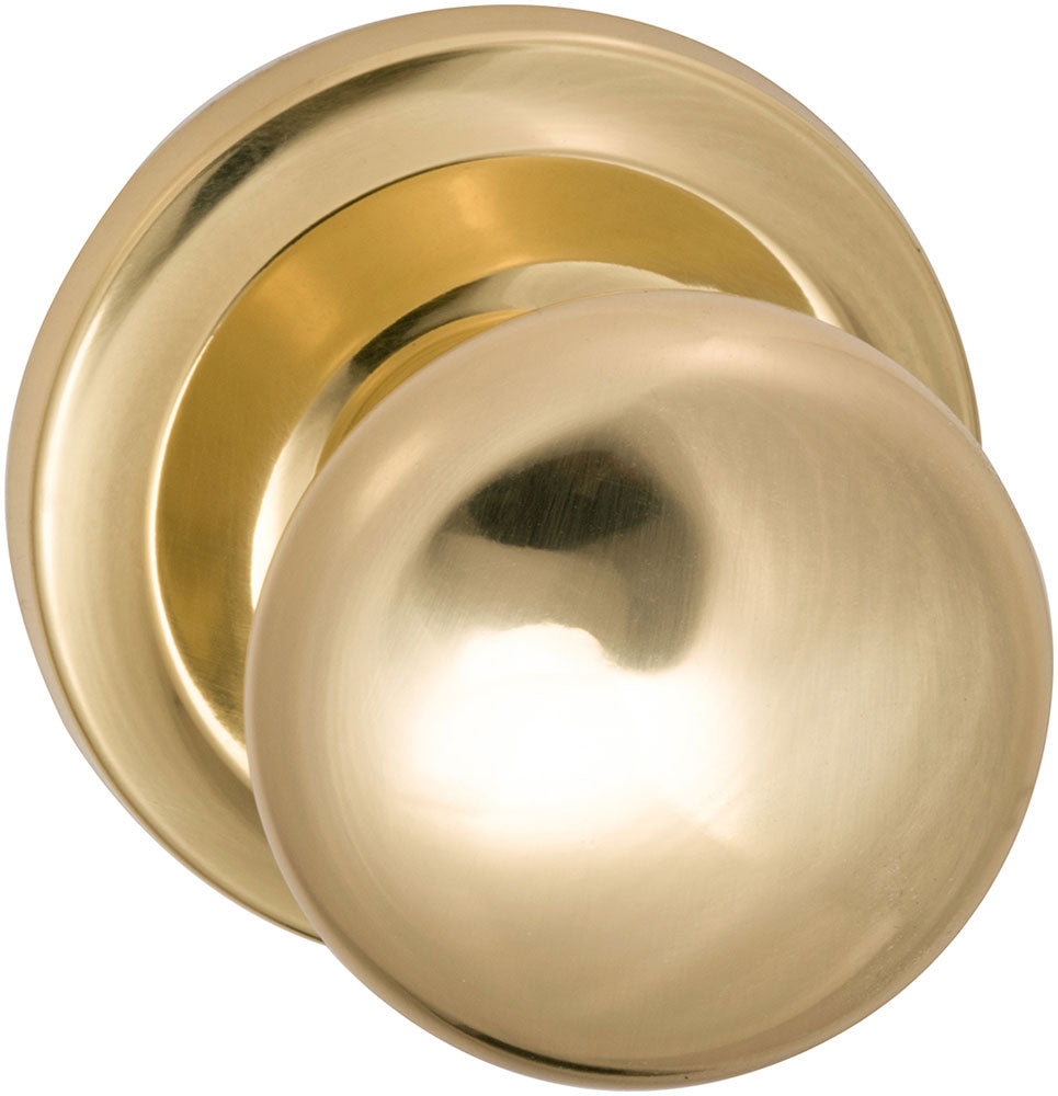 Omnia Style #442 Traditions Solid Brass Knob (with 671 Rose)