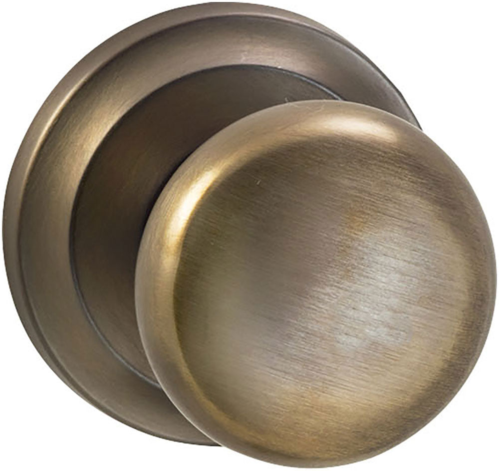 Omnia Style #442 Traditions Solid Brass Knob (with 671 Rose)