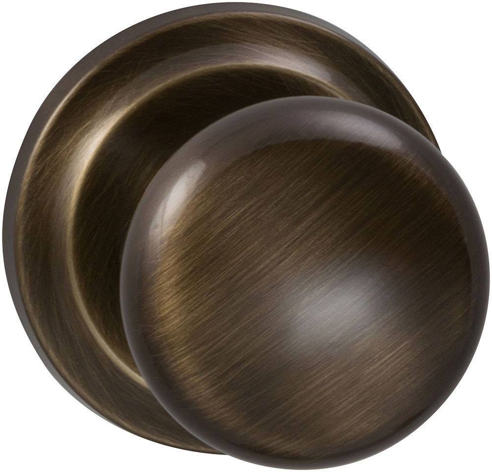 Omnia Style #442 Traditions Solid Brass Knob (with 671 Rose)