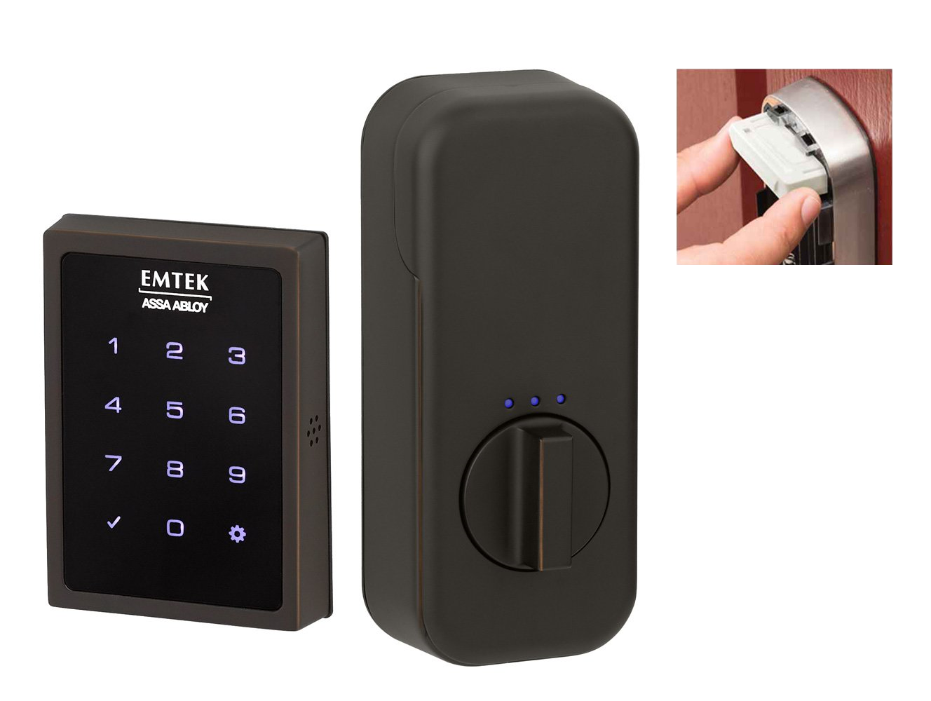 Emtek - Electronic Locksets - EMPowered Motorized Touchscreen Keypad Deadbolt (SMART Connected by Yale Access)