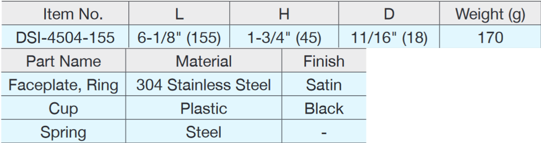 Sugatsune DSI-4504 Stainless Recessed Sliding Door Pull with Flush Cover