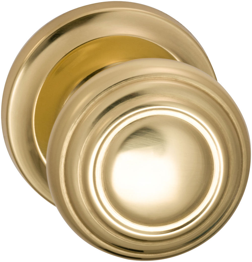 Omnia Style #472 Traditions Solid Brass Knob (with 671 Rose)