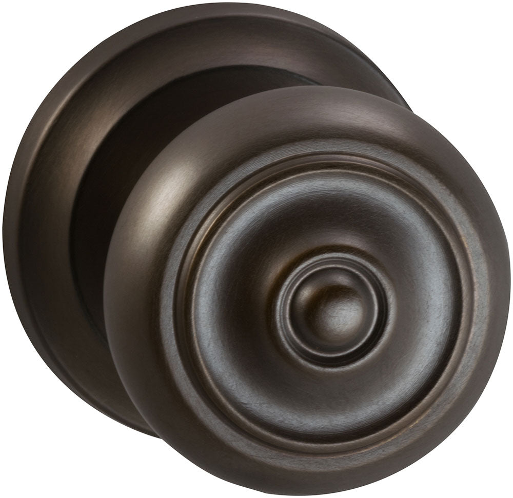 Omnia Style #473 Traditions Solid Brass Knob (with 671 Rose)