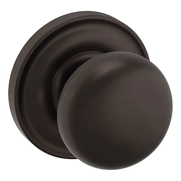 Baldwin - Estate Collection - Knobs & Levers - 5000 (2") Baltimore Door Knob w/ 5048 Rose (Pre-Configured)