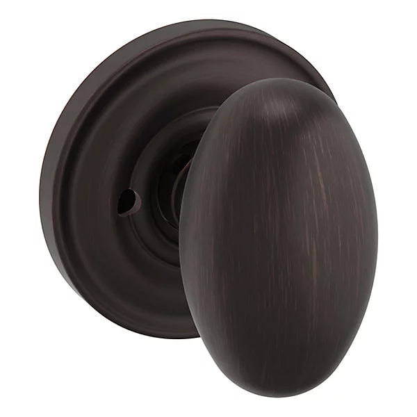 Baldwin - Estate Collection - Knobs & Levers - 5025 Egg Door Knob w/ 5048 Rose (Pre-Configured)