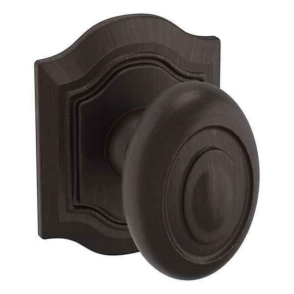 Baldwin - Estate Collection - Knobs & Levers - 5077 Bethpage Door Knob w/ R027 Rose (Pre-Configured)