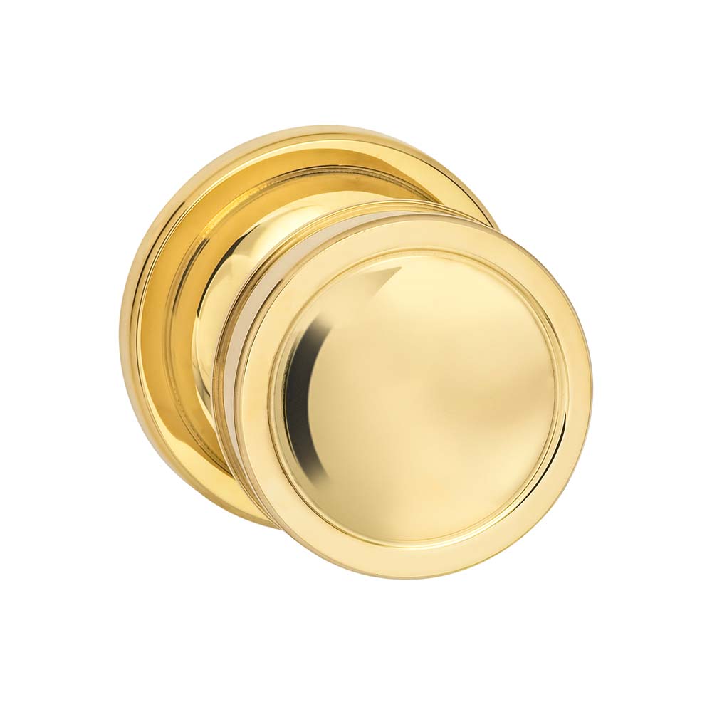 Omnia Style #513 ARC Solid Brass Knob (with 643 Rose)