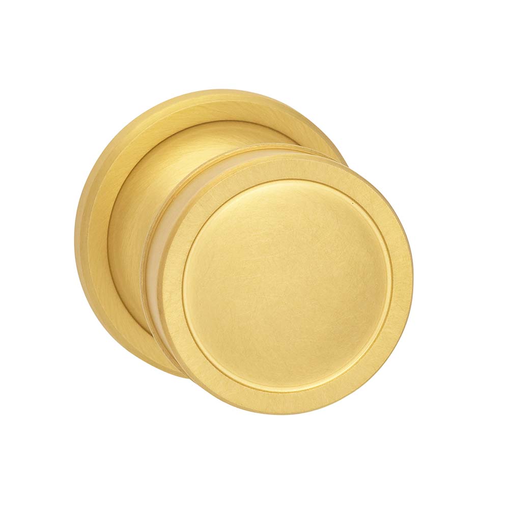 Omnia Style #513 ARC Solid Brass Knob (with 643 Rose)