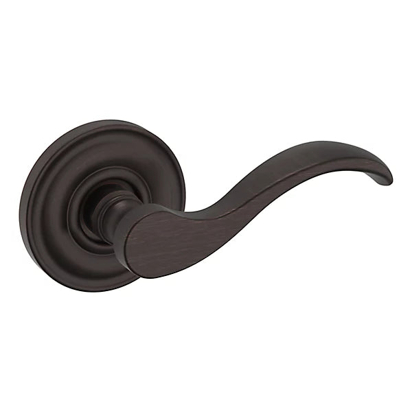 Baldwin - Estate Collection - Knobs & Levers - 5455V Wave Door Lever w/ 5048 Rose (Pre-Configured)