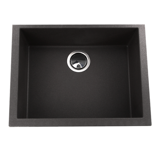 Nantucket Sink Plymouth PR2418-(W,TI,BL,BR) Small Single Bowl Undermount Granite Composite