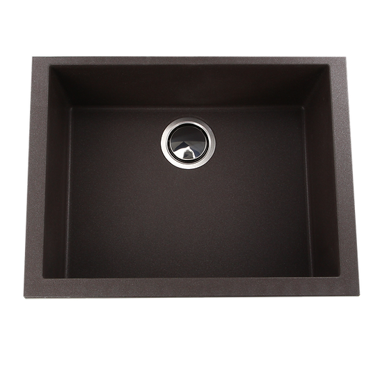 Nantucket Sink Plymouth PR2418-(W,TI,BL,BR) Small Single Bowl Undermount Granite Composite