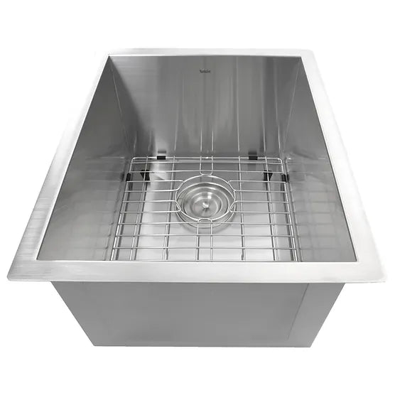 Nantucket Sink Pro Series ZR1815 , 15 Inch Pro Series Rectangle Undermount Zero Radius Stainless Steel Bar/Prep Sink