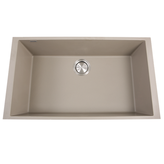 Nantucket Sink Plymouth PR3018-(W,BL,BR,TR,TI) , Large Single Bowl Undermount Granite Composite
