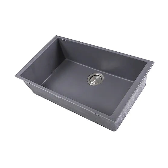 Nantucket Sink Plymouth PR3018-(W,BL,BR,TR,TI) , Large Single Bowl Undermount Granite Composite