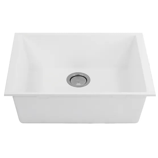 Nantucket Sink Plymouth PR2418-(W,TI,BL,BR) Small Single Bowl Undermount Granite Composite