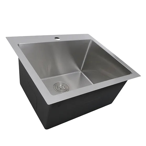 Nantucket Sink Pro Series SR2522-12-16 , 25" Pro Series Rectangle Single Bowl Dualmount Small Radius Corners Stainless Steel Kitchen Sink